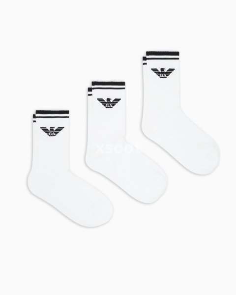 Buy ASV Eagle Logo Terrycloth Socks 3-Pack | Premium Cushioned Crew Socks for Streetwear & Everyday Comfort