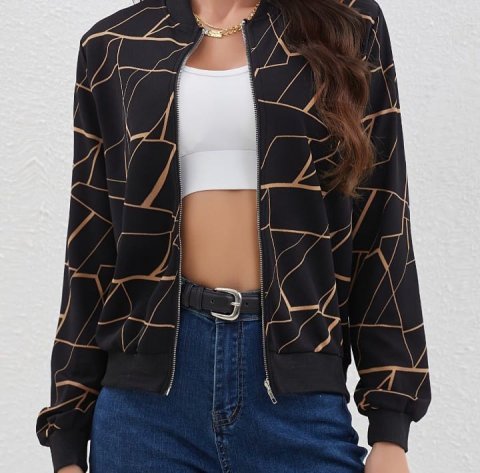 Buy Elegant Women's Lining Jacket | Black & White Tailored Jacket for Sophisticated Everyday Style