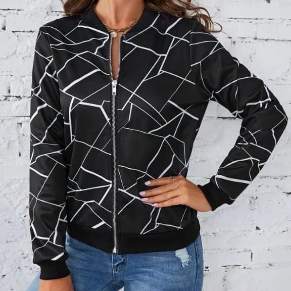 Buy Elegant Women's Lining Jacket | Black & White Tailored Jacket for Sophisticated Everyday Style