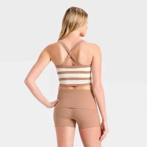 Buy JoyLab Seamless Cropped Support Tank | Women's Seamless Activewear Tank Top for Yoga Gym and Everyday Comfort