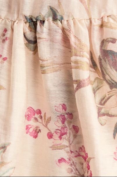 Buy H&M MAMA Linen Blend Maternity Dress Beige Floral | Lightweight Pregnancy Dress for Everyday Comfort