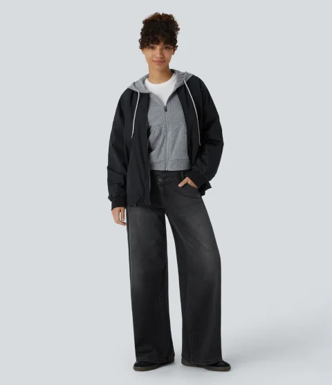 Buy Halara Flex Asymmetric Low Rise Baggy Wide Leg Jeans Online