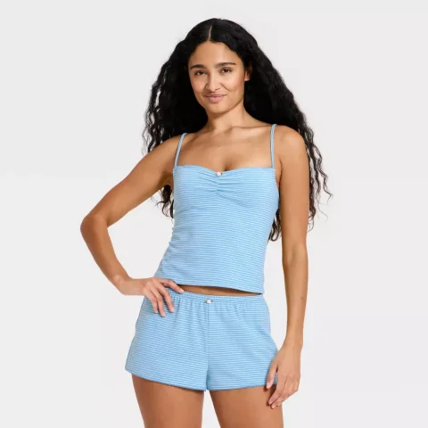 Buy Wild Fable Notch Collar Pajama Set | Matching Lounge Sleepwear Set for Women