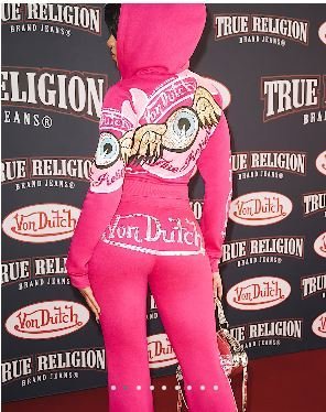 Buy True X Von Dutch Crystal Shrunken Zip Hoodie Online | Premium Y2K Lounge Zip-Up Hoodie