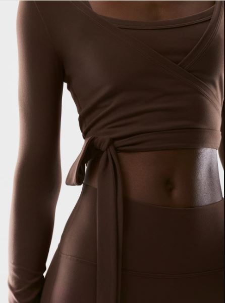 Buy Golden Butter Focal Wrap Blouse | Women's Long Sleeve Wrap Top for Elegant Everyday Style