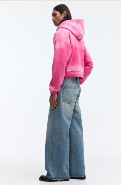 Buy Men's H&M Dark Pink Oversized Hooded Jacket Online | Casual Comfort Zip-Up Hoodie