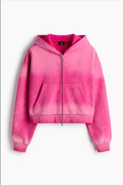 Buy Men's H&M Dark Pink Oversized Hooded Jacket Online | Casual Comfort Zip-Up Hoodie