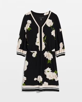Buy WHBM Black Mini Dress | Sophisticated Neck Detail Cocktail Dress for Women