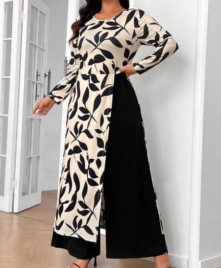 Buy SHEIN Plus Size Elegant 2-in-1 Jumpsuit | Minimalist Wide Leg One Piece Outfit for Women