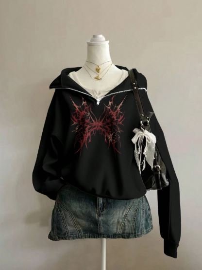 Buy SHEIN Plus Size Vintage Floral Sweatshirt Damen Große Größen