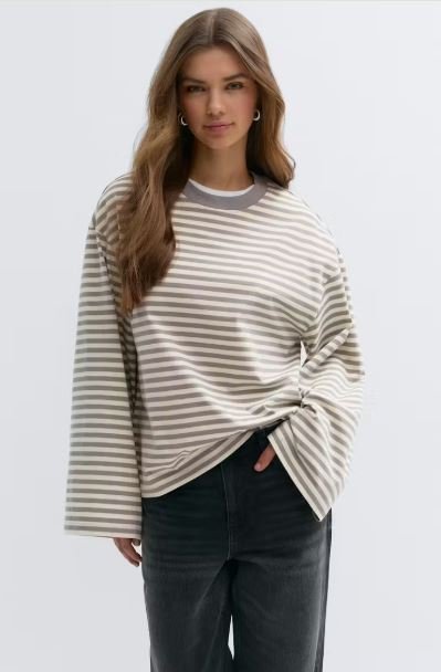 Buy Authentic Gina Tricot Stripe Long Sleeve Tee Online