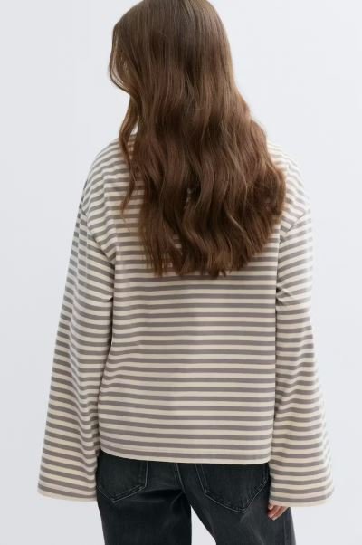 Buy Authentic Gina Tricot Stripe Long Sleeve Tee Online