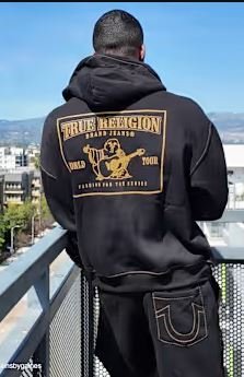 Buy True Religion Rodeo Big T Boxy Zip Hoodie Online | Men's Outdoor Fitness Layer