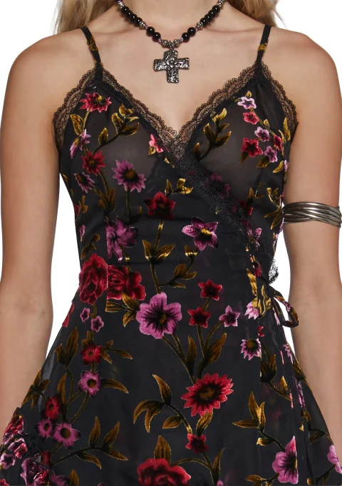 Buy Florence Velvet Wrap Mini Dress Online | Luxury Evening Party Dress for Women