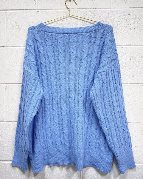 Buy Premium Knit Blue Sweater (3X) | Soft & Stylish Plus Size Women's Cozy Knit Pullover