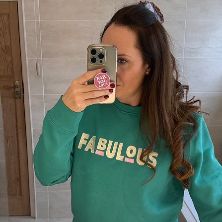 Buy Fabulous Graphic Sweatshirt - Emerald Green | Women's Cozy Statement Pullover for Everyday Style