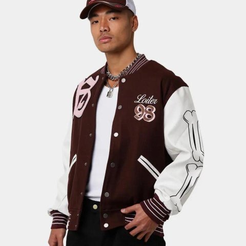 Buy Women’s Brown and White Streetwear Jacket Online | Trendy Oversized Casual Urban Fashion Jacket