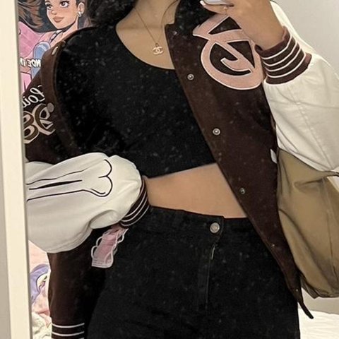 Buy Women’s Brown and White Streetwear Jacket Online | Trendy Oversized Casual Urban Fashion Jacket