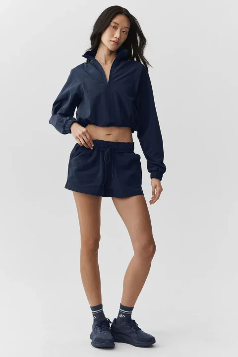 Buy Cropped 1/4 Zip Alumni Pullover | Modern Casual Layer