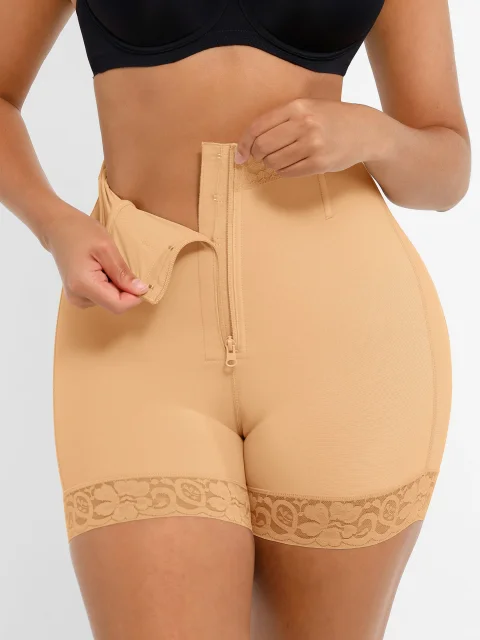 Buy Feelingirl Tummy Control Shaping Shorts Clasps Zipper Online