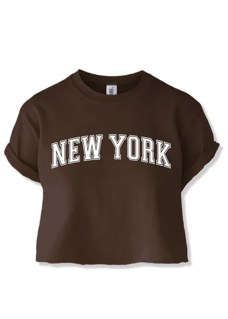 Buy Cropped New York Graphic Tee Online | Women's Trendy Streetwear Crop T-Shirt