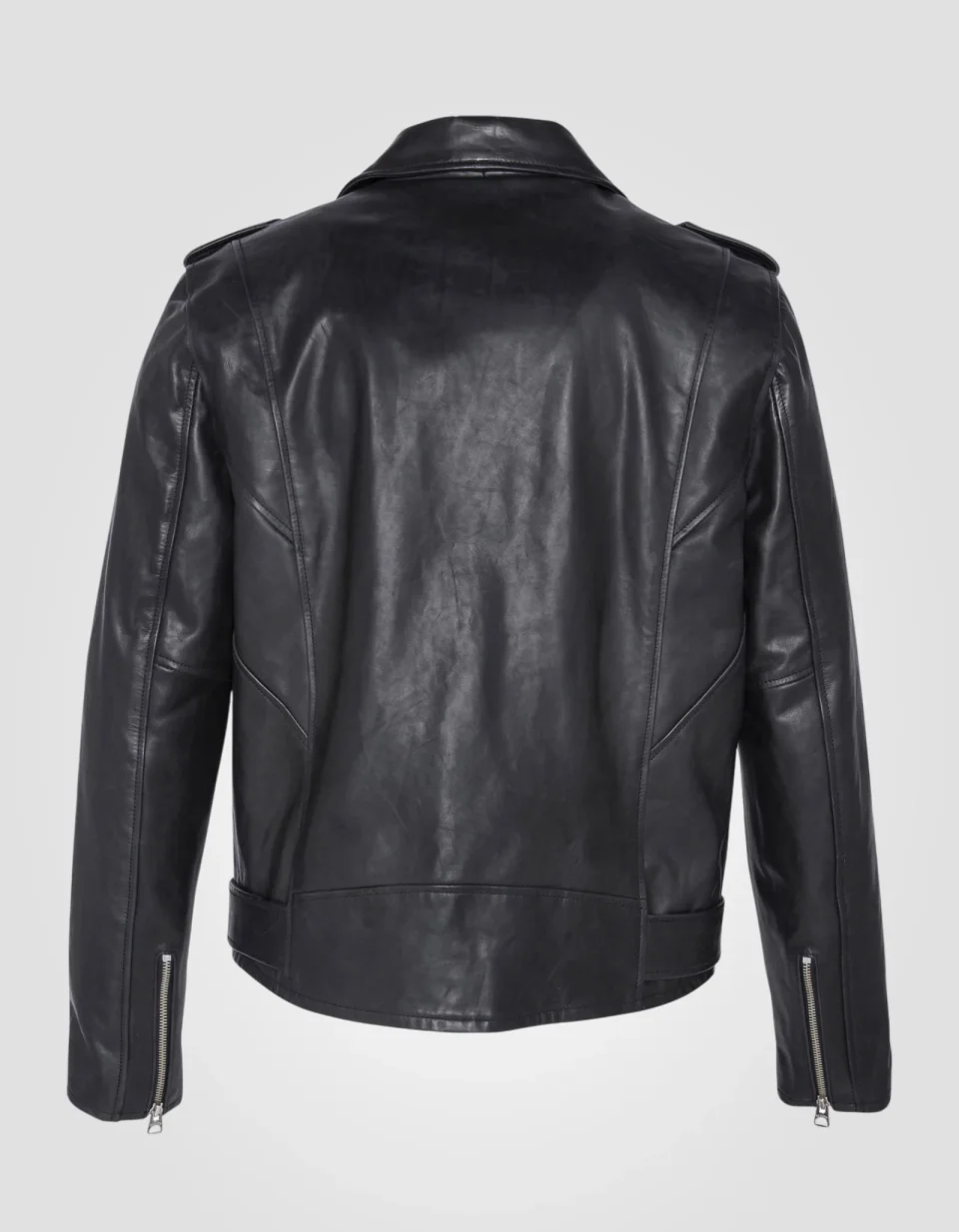 Buy Authentic Black Perfecto Belted Cowhide Leather Jacket Online