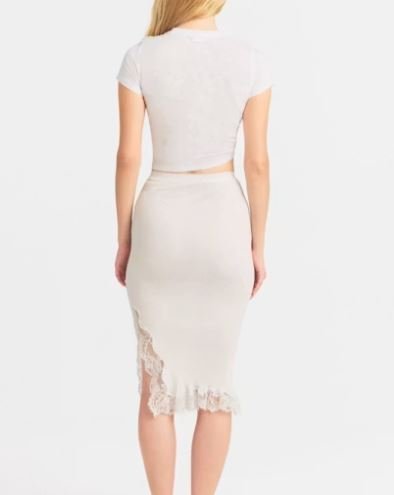 Buy Lace Midi Skirt Online | Elegant Women's Floral Lace Midi Skirt for Timeless Style