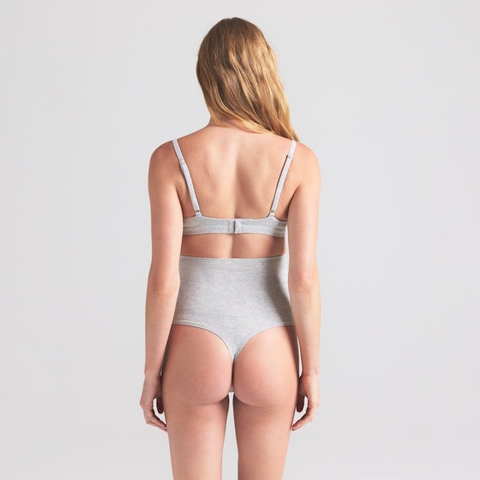 Buy Cotton Jersey Maternity Nursing Scoop Bralette Light Heather Grey Online | Soft Wireless Nursing Bra for Pregnancy & Breastfeeding