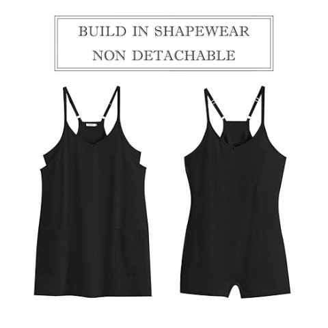 Buy ANRABESS Women's Athletic Dress Online | Sleeveless Tennis Workout Mini Romper Dress with Built-In Shorts