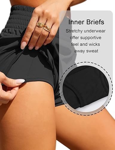 Buy BMJL Women's High Waisted Athletic Running Shorts Online | Gym Workout Shorts with Pocket
