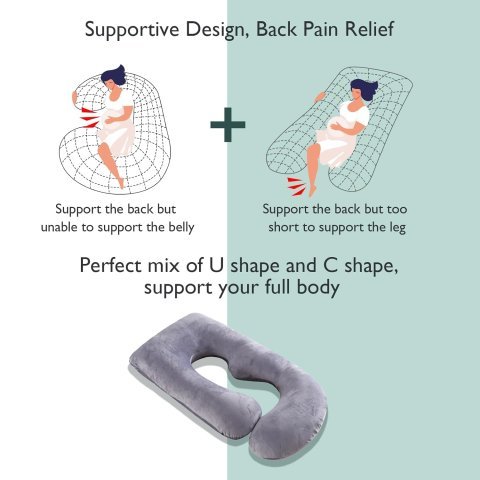 Buy Momcozy U Shaped Pregnancy Pillow Online | Full Body Maternity Pillow for Sleeping & Pregnancy Support