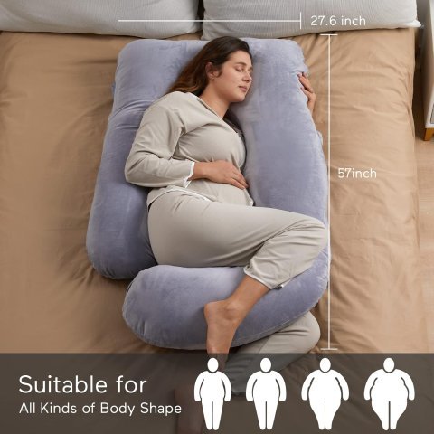 Buy Momcozy U Shaped Pregnancy Pillow Online | Full Body Maternity Pillow for Sleeping & Pregnancy Support