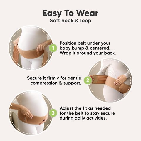 Buy KeaBabies Pregnancy Belly Band Online | Soft Breathable Maternity Belly Support Belt for Back & Pelvic Relief